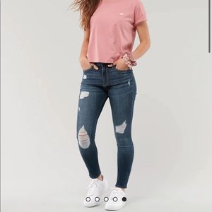 High rise crop super skinny Jeans